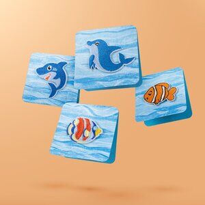 3x3 Fish Note Cards Mini Greeting Cards Birthday Thank You Our Oceans Series